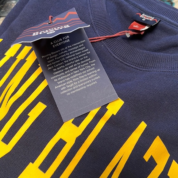 Adult Unisex Graphic Crewneck Sweatshirt Rowing Blazers x Target NWT Navy Blue - Picture 5 of 7
